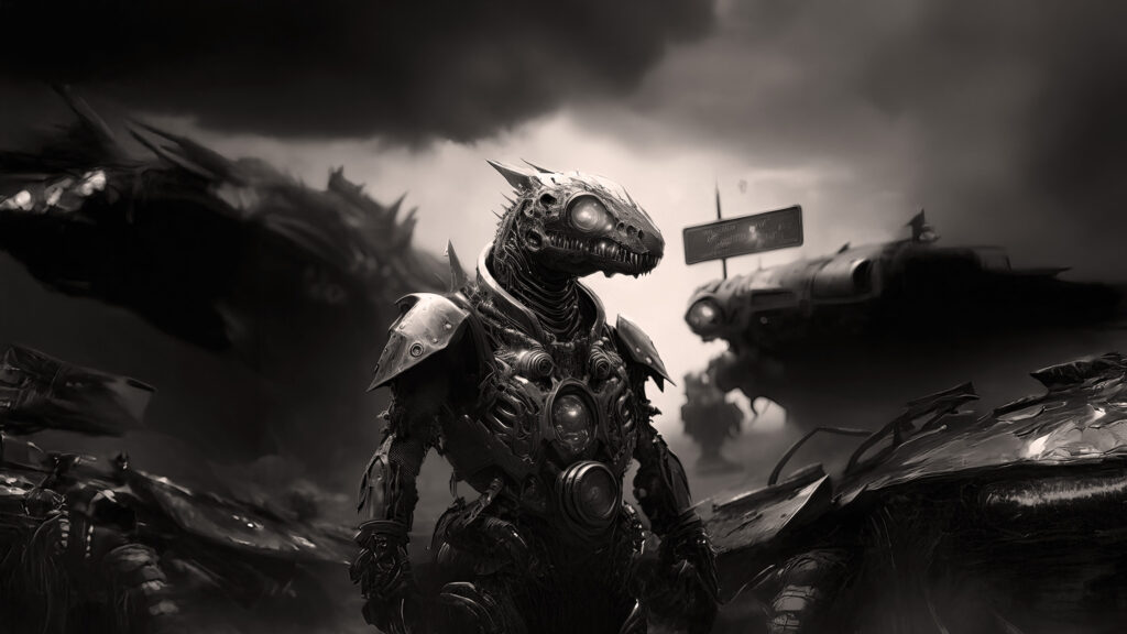 The Settlers of Dreamland arrived after the unplanned explosion of one of their ships. Because of the unknown radiation created, they wear environmental protects suits now to just survive on the surface.